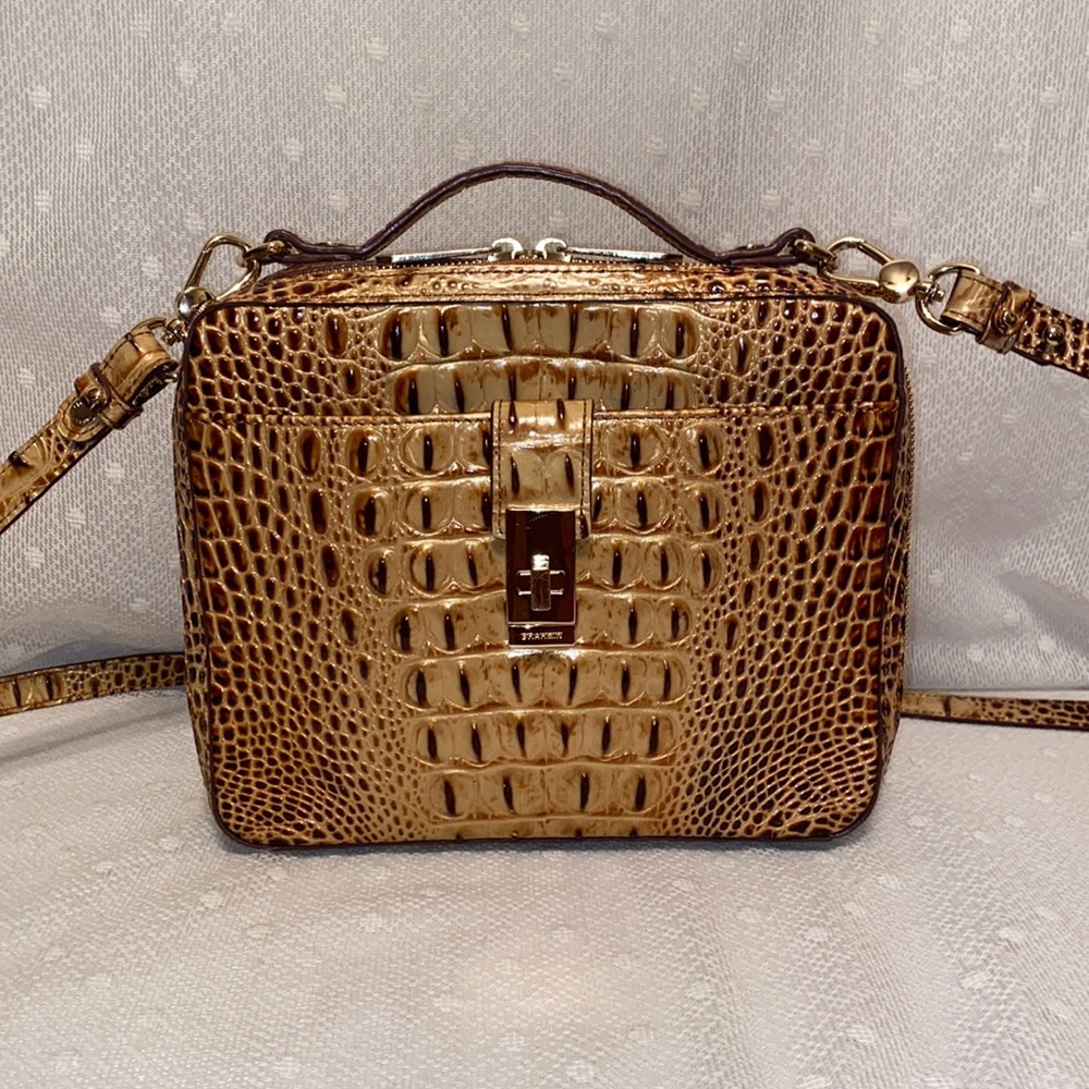 *SOLD*BRAHMIN Evie Toasted Melbourne Croc Embossed - Picture 2 of 15